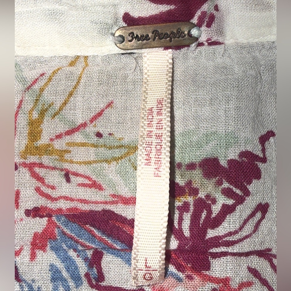 ✨ Free People Sweet Escape Floral Gauze Cotton Blouse Boho Flutter Sleeve Top - Picture 11 of 15